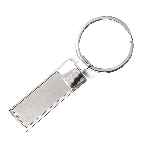 Llavero metálico rectangular